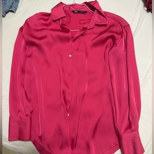 Zara satin blouse